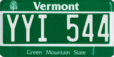 VT license plate YYI544