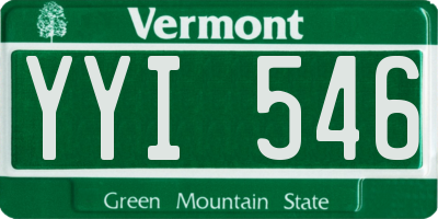 VT license plate YYI546