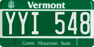 VT license plate YYI548