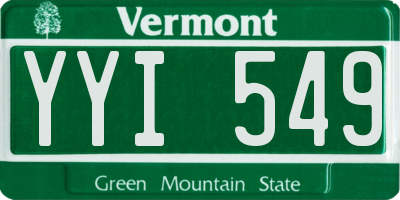 VT license plate YYI549