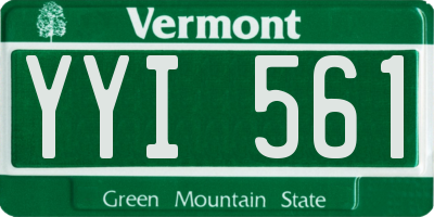 VT license plate YYI561