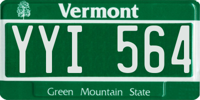 VT license plate YYI564