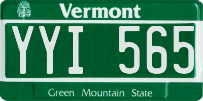 VT license plate YYI565