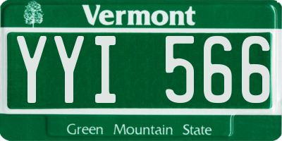 VT license plate YYI566