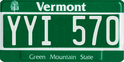 VT license plate YYI570