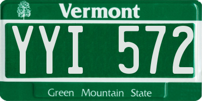 VT license plate YYI572