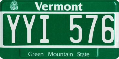 VT license plate YYI576