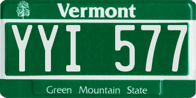 VT license plate YYI577