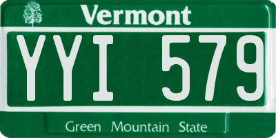 VT license plate YYI579