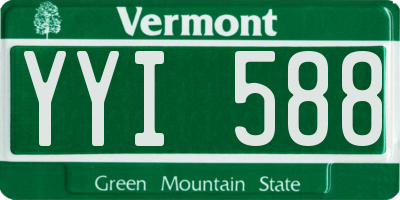 VT license plate YYI588