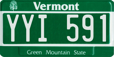 VT license plate YYI591