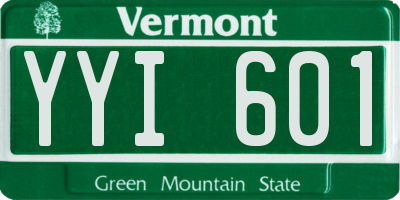 VT license plate YYI601