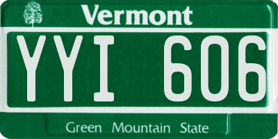 VT license plate YYI606
