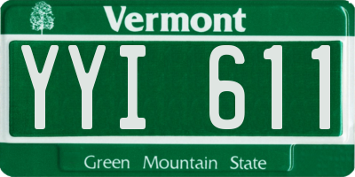 VT license plate YYI611