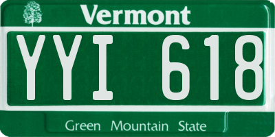 VT license plate YYI618