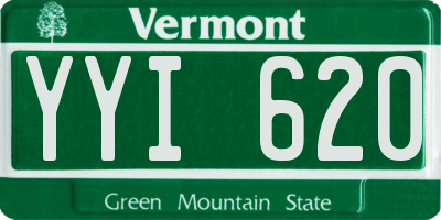 VT license plate YYI620