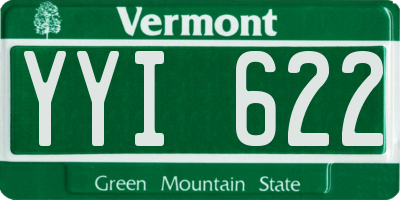 VT license plate YYI622