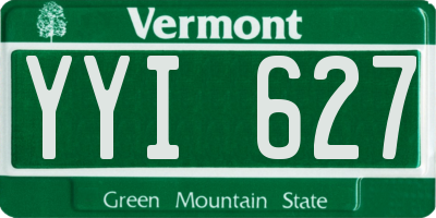 VT license plate YYI627