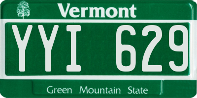 VT license plate YYI629