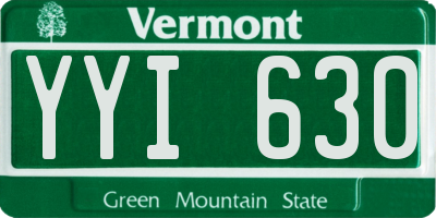 VT license plate YYI630