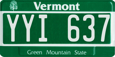 VT license plate YYI637