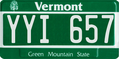 VT license plate YYI657