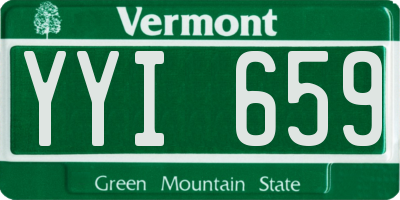 VT license plate YYI659