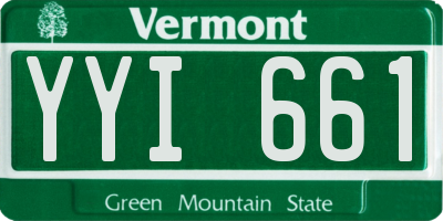 VT license plate YYI661