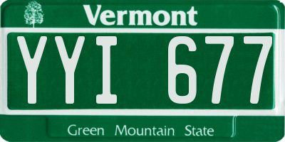 VT license plate YYI677