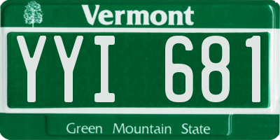 VT license plate YYI681