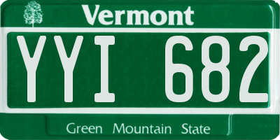 VT license plate YYI682