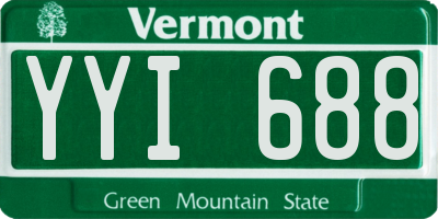 VT license plate YYI688