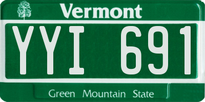 VT license plate YYI691