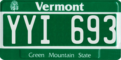 VT license plate YYI693