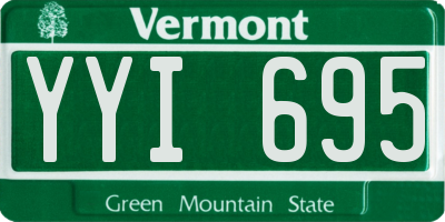 VT license plate YYI695