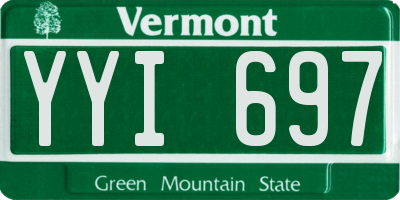 VT license plate YYI697