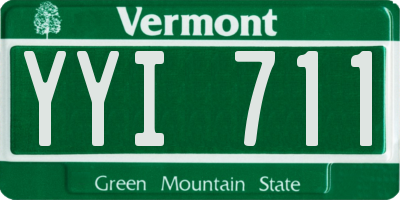 VT license plate YYI711