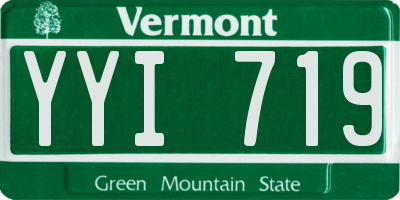 VT license plate YYI719