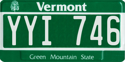 VT license plate YYI746