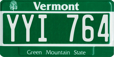 VT license plate YYI764