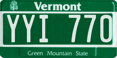 VT license plate YYI770