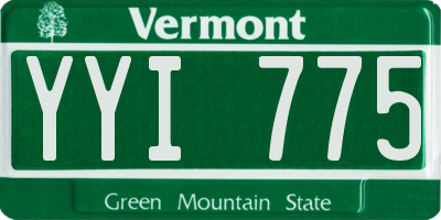 VT license plate YYI775