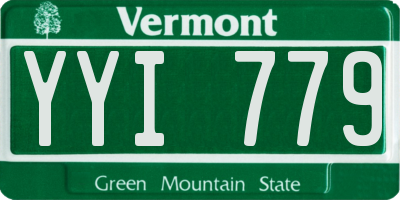 VT license plate YYI779