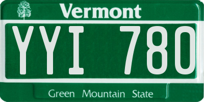VT license plate YYI780