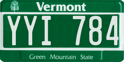 VT license plate YYI784