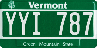 VT license plate YYI787