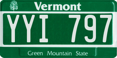 VT license plate YYI797