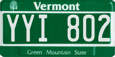 VT license plate YYI802