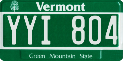 VT license plate YYI804