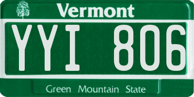VT license plate YYI806